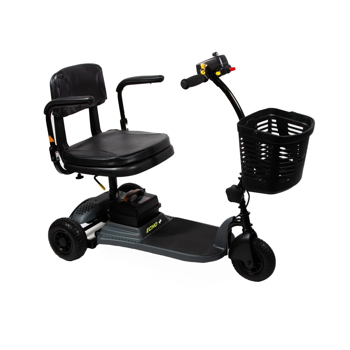 Shoprider Echo Plus SL73 lightweight 3-wheel travel mobility scooter in grey