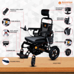 Bangeran Thunderbolt Auto Recline Folding Power Wheelchair feature overview